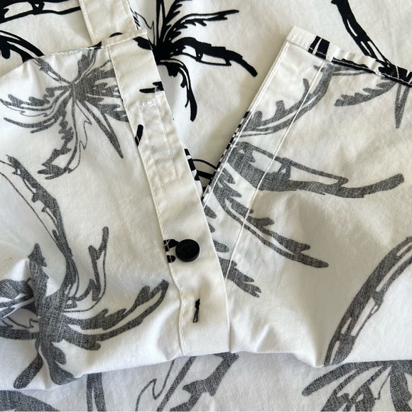 Denim and Flower | Men's White Palm Tree Print Shirt - Picture 7 of 10